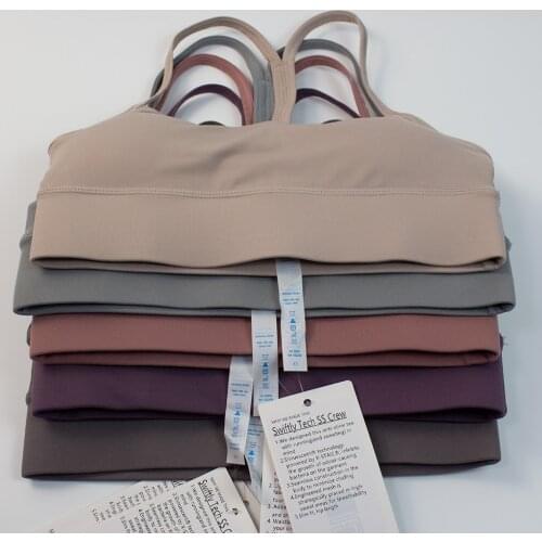 Lulu Style Four-Way Stretch Yoga Bra Tank Tops with Bra Fashion China Supplier Women Sexy for Women Shirts