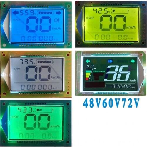 48V60V72V electric vehicle modified parts, voltmeter, electricity meter Speed turn headlight speedometer