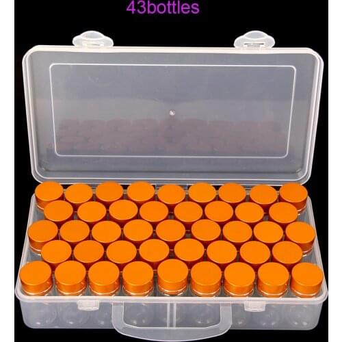 New 43 Bottles DIY DIamond Painting Box Container Storage box Carry Case Container Tools Rhinestone Embroidery Accessories Box