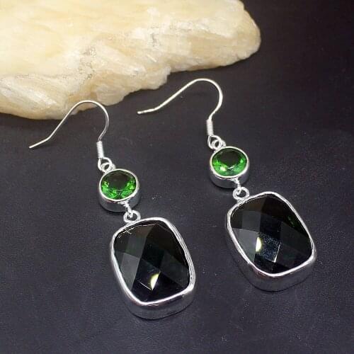 New Arrival Sunny Green Peridot Genuine 925 Silver Dangle Drop Hook Earrings Jewelry Gifts for Women Girls 20213705