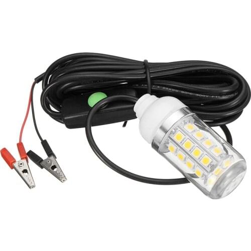 12V 108LED Light Bulb Underwater Submersible Night Fishing Light Shad Bait Lure Squid Boat Lamp W/ 5m IP67 Waterproof
