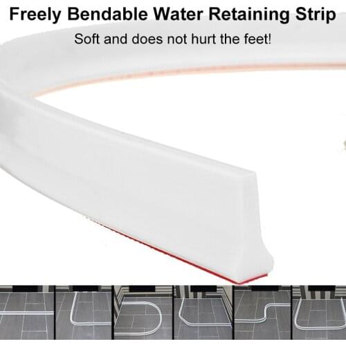 Bathroom Water Stopper Water 30 mm height Partition Dry&Wet Separation Flood Barrier Rubber Dam Silicon Water Blocker Don't Slip