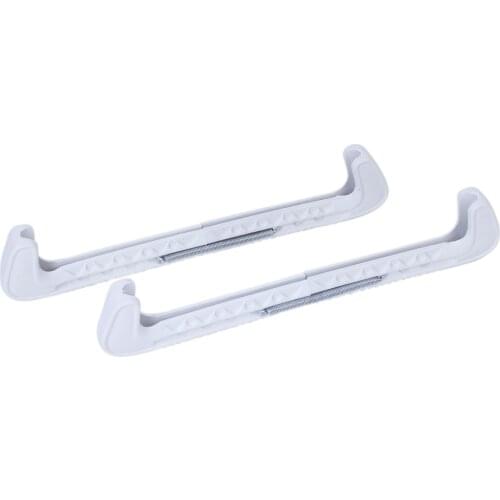 Professional 1Pair ABS White Pro Ice Hcokey Skate Blade Guards Covers Adjustable Walk Production Accessories