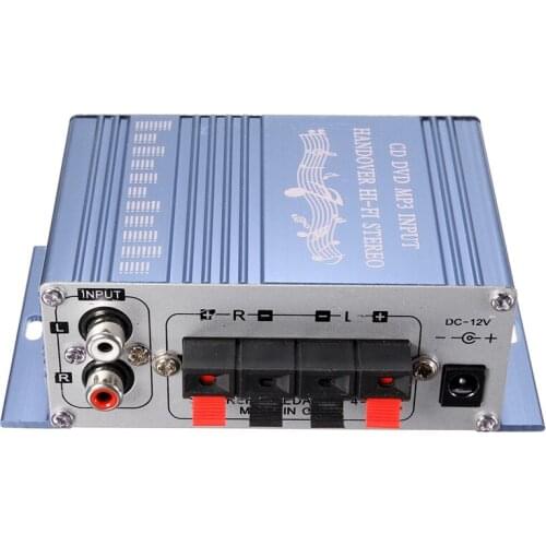 RCA 2CH Hi-Fi Stereo Amplifier Booster MP3 Speaker For Car DVD Mini Moto