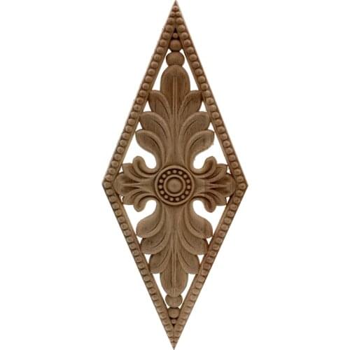 RUNBAZEF Natural Oak Wood Carved Applique Furniture Vintage Home Accessories Modern Decor Decoration Maison Feng Shui Figurine