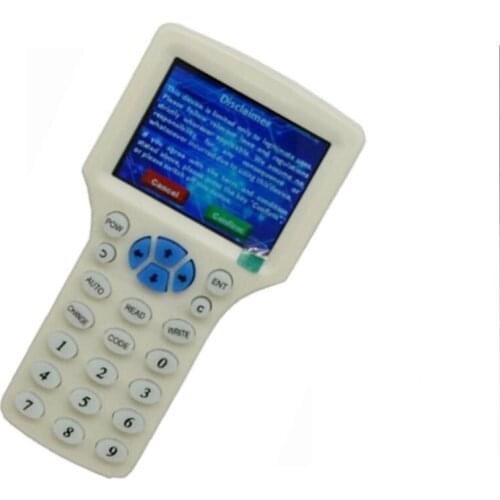 English Language RFID Reader Writer Copier Duplicator IC/ID 10 Frequency With USB Cable For 125Khz 13.56Mhz Cards LCD Screen