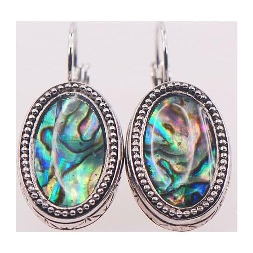 Abalone Shell 925 Sterling Silver Jewelry Earrings TE413