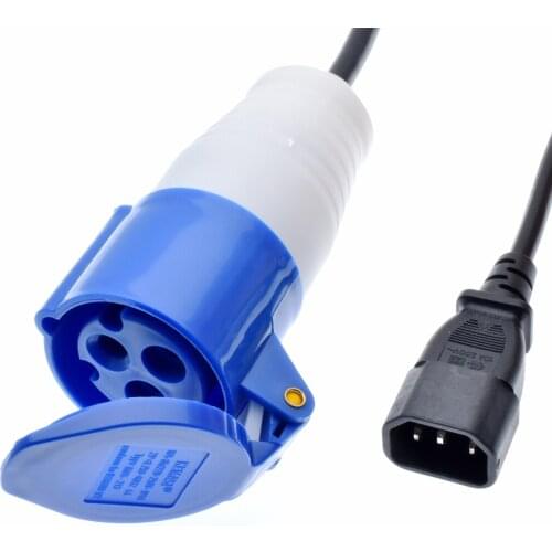 IEC 320 C14 Plug to IEC309 316C6 Power Cords, 16 Amps, 250V, H05VV-F 1.5mm Cable,316P6 inlet to plug into an C13 receptacle