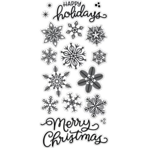 Snowflake Transparent Clear Silicone Stamp Seal DIY Scrapbooking photo Album Decorative Clear Stamp