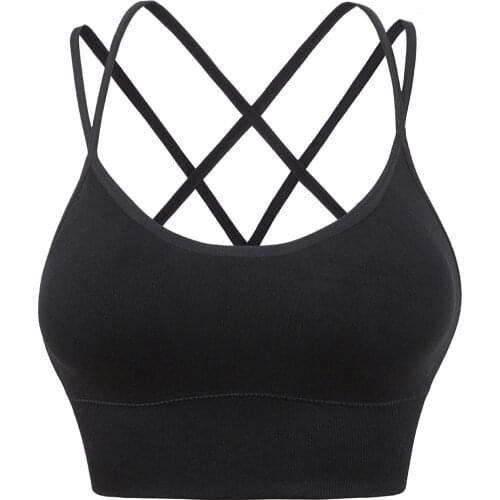 Slim-strap Crossing Sports Bra Shockproof Running Fitness Women Quick-drying Breathable Sujetador Deportivo Plus Size Push Up