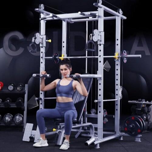 Smith Machine comprehensive trainer frame free squat rack home fitness equipment set combination mechanical Smith Hip thrust