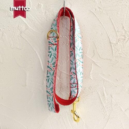 MUTTCO unique collar THE CHRISTMAIS LEAVES convenient to walk the dog leash accessory for small medium large dog 5 size UDC096B