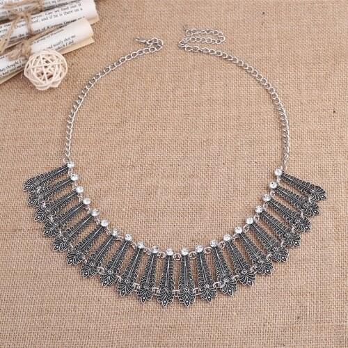 Hot new necklace jewelry antic silver neck Bohemian collar statement necklace nice quality for woman Pendant Necklace wholesale