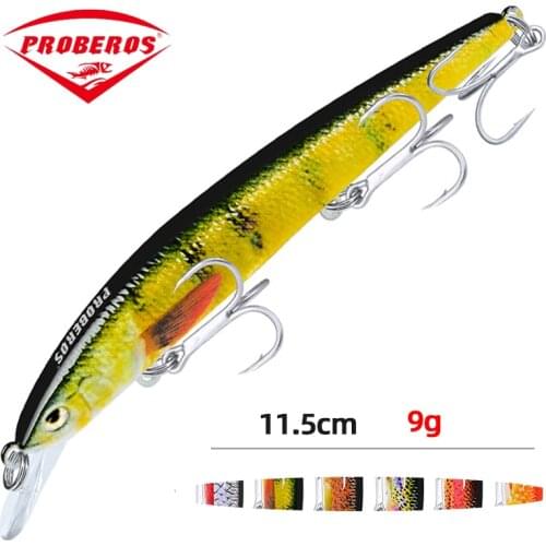 1pcs 9g 11.5cm Fishing Lures Minnow Wobbler Floating Bass Trolling Artificial Hard Bait Crankbait Carp Pesca Fishing Tackle
