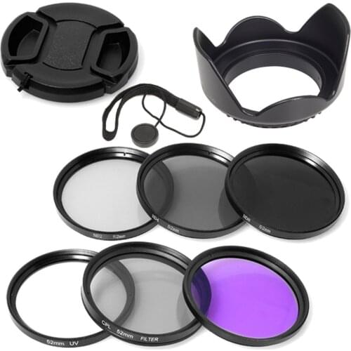 100% GUARANTEE 67mm UV CPL FLD ND2 4 8 Filter + Lens Hood +cap for Nikon D7000 D5100 D5000 D3200 D3100 D80