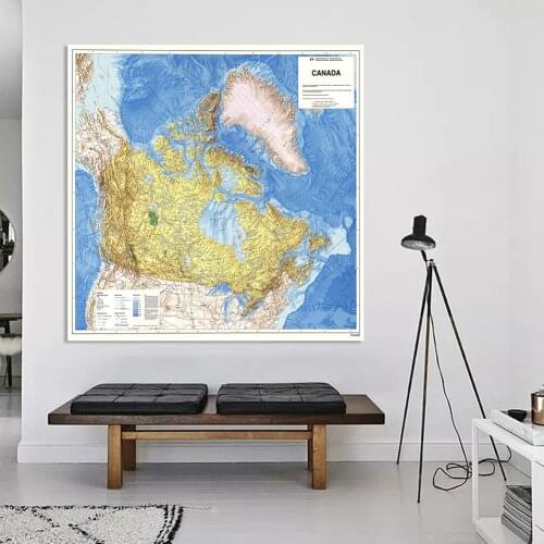 150*150cm 1983 The Australia Political Map Non-woven Canvas Painting Retro Wall Poster Living Room Home Decor School Supplies