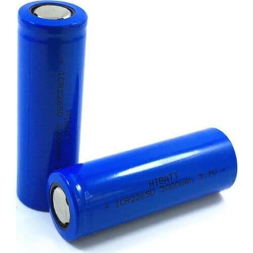 2pcs 3.7v 22650 rechargeable lithium ion battery li-ion cell 3000MAH ICR22650 for LED flashlight torch and speaker
