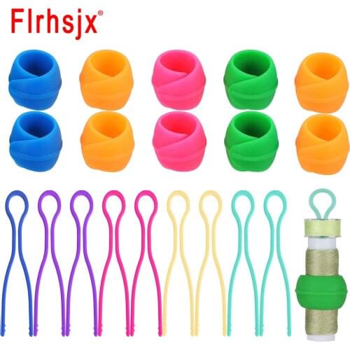 20pcs Thread Spool Savers Plastic Thread Clips Bobbin Thread Holder Silicone Thread Saver for Sewing Machine Bobbins Organizer