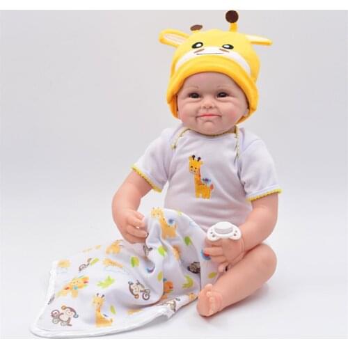 22inch 55cm Silicone Reborn Baby Dolls Bebe Reborn Doll Corpo de Silicone Menina Baby Dolls Christmas Gifts Doll Surprise
