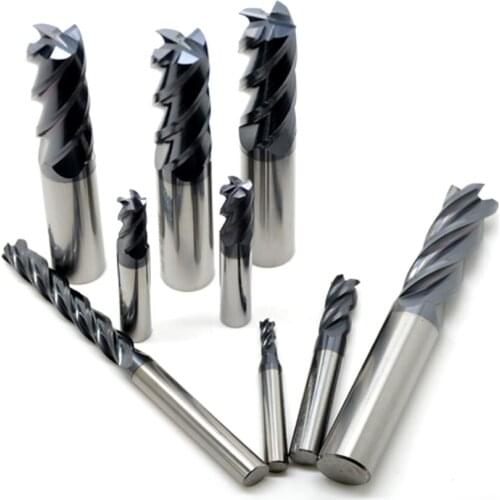 30%off HRC45 1 2 3 4 5 6 8 10 Carbide end mill Milling cutting Tools Alloy Tungsten Steel Milling Cutter CNC machines EndMills
