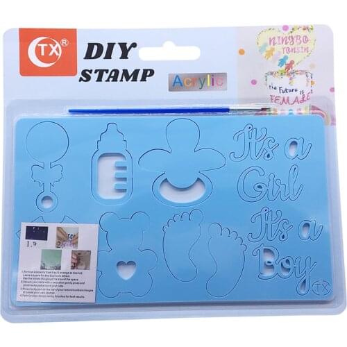 Acrylic Boy Girl Bear Embossed Mold Cake Cookie Cutter Stamp Fondant Cake Decorating Tools