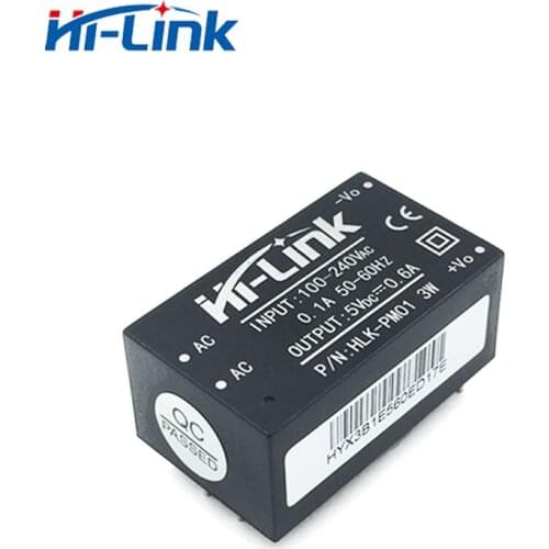 Free Shipping 50pcs/Lot Hi-Link PM01 600mA 5v 3w Power Supply Module 220v Isolated AC DC Converter