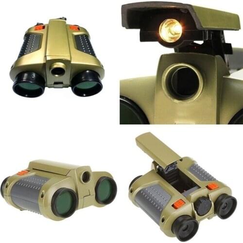 4x30 Night Vision Viewer Surveillance Spy Scope Binoculars Fly-out Light Tool