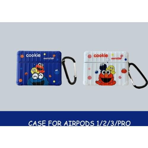 Cartoon Sesame Street ELMO Earphone Case for Apple Wireless Bluetooth Headset Airpods Silicone Cover Air pods pro 3 Accessories