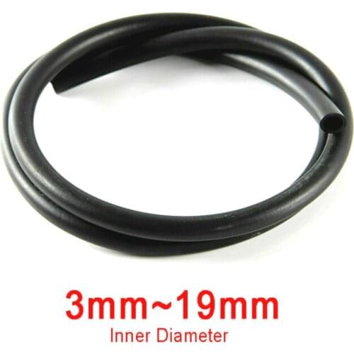 Black Smooth Nitrile Rubber Fuel Tubing Petrol Diesel Oil Line carburetor Hose Pipe 1Meter 3mm~19mm