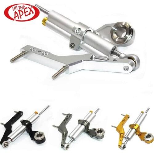 Steering Damper For Kawasaki Ninja ZX-6R ZX6R 636cc 2013 2014 2015 2016 CNC Stabilizer Set Linear Reversed With Mounting Bracket