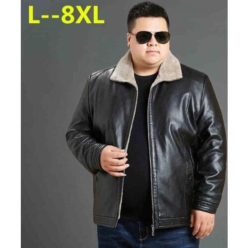 PLUS SIZE 10XL 8XL 6XL 5XL New Fashion HOT Winter Men New Leisure Fashion Removable Cap Sheepskin Fur One Jacket