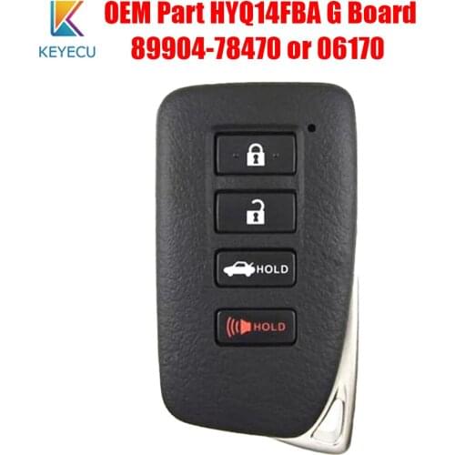 Keyecu OEM Part Smart Remote Key Fob for Lexus GS350 ES300H ES350 GS450H 2013-2016 LX570 2016-2019 HYQ14FBA G Board 315MHz