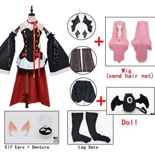 Anime Seraph Of The End Owari no Seraph Krul Tepes Uniform Cosplay Costume wigcosplay anime Halloween Costume