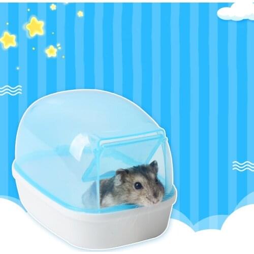 Red Blue Yellow Plastic Dustproof Sweathouse Hamster Bathtub Small Animals Bathroom Washroom Sauna Bathroom Playing Box