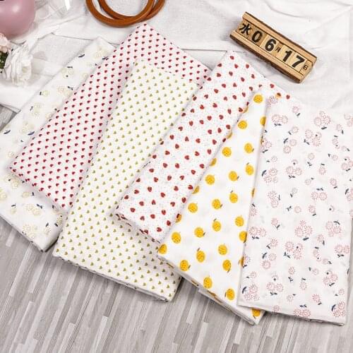 Floral Cotton Double Gauze Fabric Soft For Baby Diaper Towel And Garment Protective Sewing Fabric YHW300350