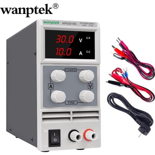 Wanptek 3/4 digits bench LAb Precision Adjustable Power Supply DC 30V10A 120V 3A Support AC 110V-230V k3010d current stabilizer