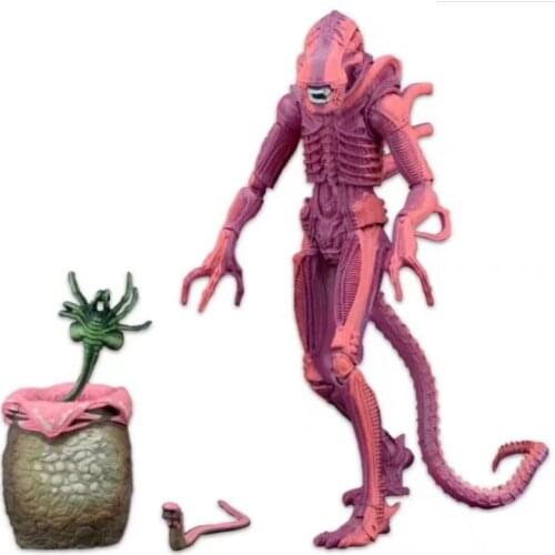 NECA Movie Pink Aliens with Egg PVC Action Figure Collectible Model Toy