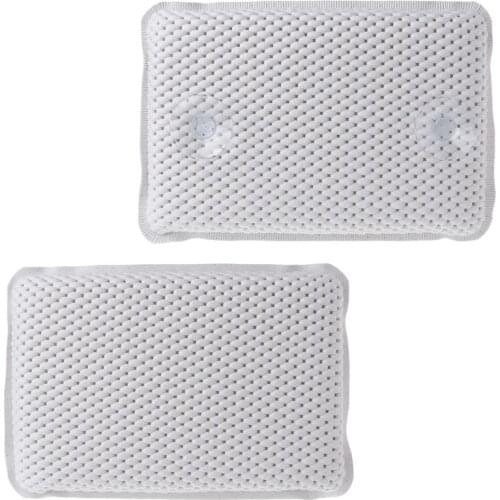 Non-slip Bathtub Pillow Soft Bath SPA Headrest Waterproof With Suction Cups L4MB