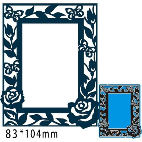 New Metal Cutting Dies Scrapbooking flower frame DIY Album Paper Card Craft Embossing Stencil Dies 83*104mm