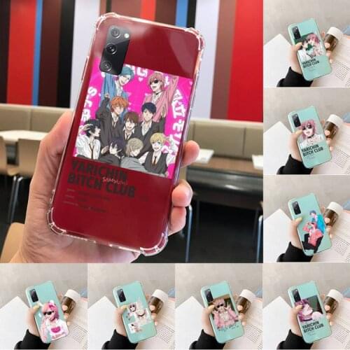 Yarichin bitch Club Anime Phone Case Transparent For Samsung S 10 9 20 11 7 8 21 6 P Edge PLUS ULTRA 4G 5G