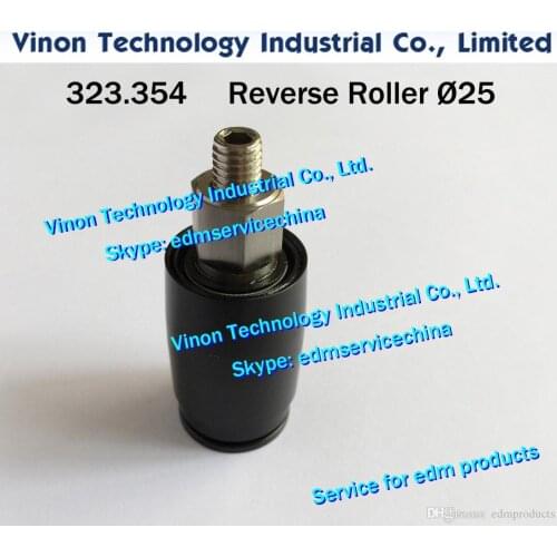 323.354 Ø25/2° edm Reverse Roller complete A517, 323.354.1 deflection pulley d=25mm for Agie AC170-AC370 wirecut edm 418.124 edm