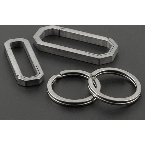 S/L Titanium Alloy Key Ring Hung Buckle Outdoor EDC Tool Keychain Pocket Titanium Buckle