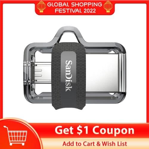 Sandisk Pendrive OTG Micro Usb 32GB U Disk DUAL DRIVE 16GB USB Flash Drive 128GB Memory Stick USB 3.0 64GB High Quality