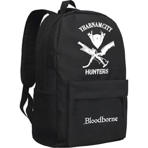 Bloodborne Cosplay Backpack Anime PS4 cartoon Oxford School Bag Unisex