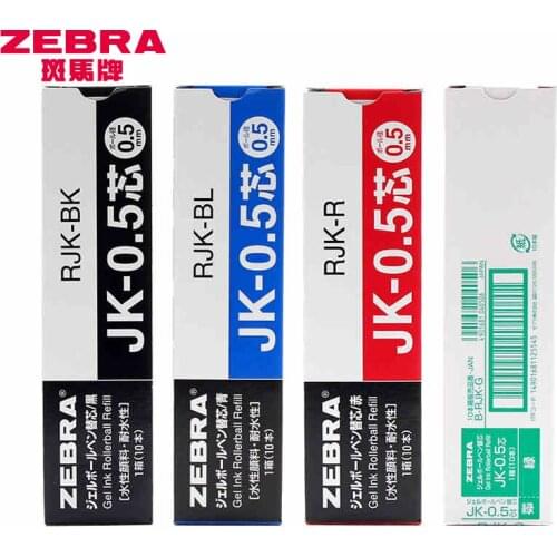 10Pcs/set ZEBRA JK-0.5 Gel Pen Refill Multi-function Pen Refill for J3J2/J4J1/SJ3/SJ2 Pen 0.5mm Student Supplies