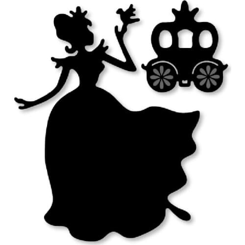 Lady and car Metal Cutting Die Stencils for DIY Scrapbooking Album Decorative Embossing Hand-on Paper Craft Cards