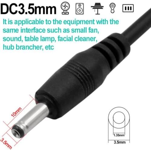 1pc 3.5*1.35mm DC USB To DC3.5 Power Cord Power Line Speaker Accessories Speaker Cables Portable Audio & Video Speaker USB HUB