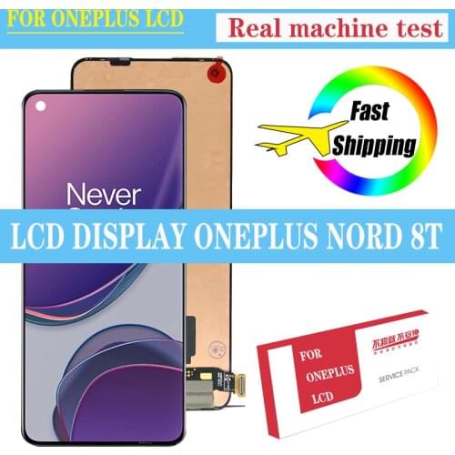 100% Original 6.55'' AMOLED Display for OnePlus 8T KB2001 KB2000 KB2003 Full LCD Touch Screen Repair Parts with Service Pack