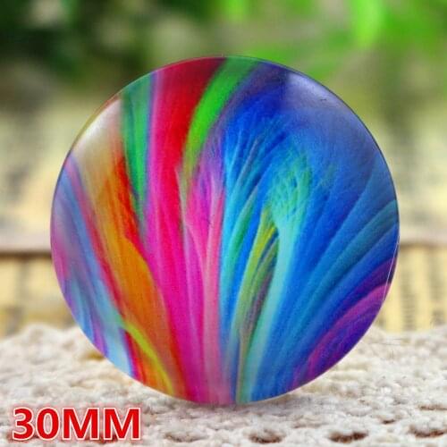 30mm 5pcs Handmade Photo Glass Cabochons Mixed Color Colors Cabochons For Bracelet earrings necklace Bases Settings