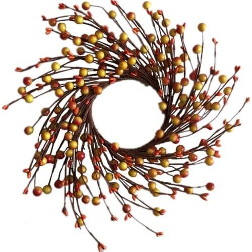 4 Inch Inner Diameter Artificial Berry Candle Ring Wreath Christmas Wreath Decorations